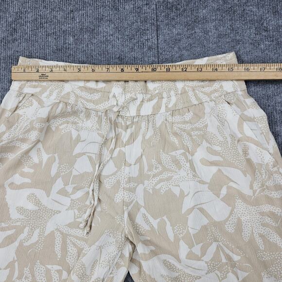 PrAna Pants Womens Medium Fernie Floral Wide Leg Pull On Vacation Coastal Beach - Picture 4 of 7